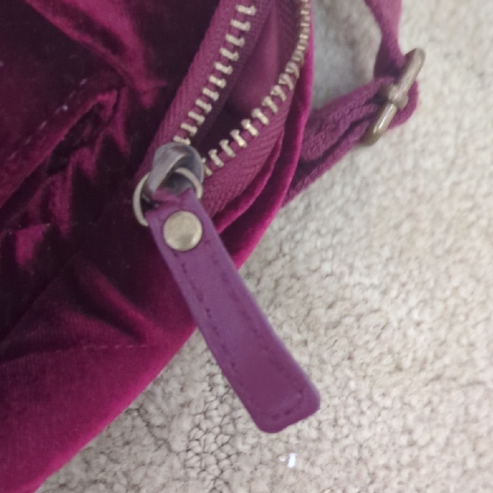 Target Burgundy Velvet Mini Backpack - Picture 5 of 5